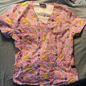 Pet Cats Women's Scrub Top 2XL Gently Used Vet Tech Smoke Free Home